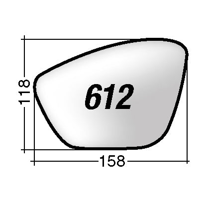 Vetro SPECCHIO RETROVISORE Sinistro SX PEUGEOT 308 II 2013-