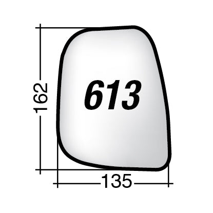 Vetro SPECCHIO RETROVISORE Sinistro SX PEUGEOT PARTNER 2013-