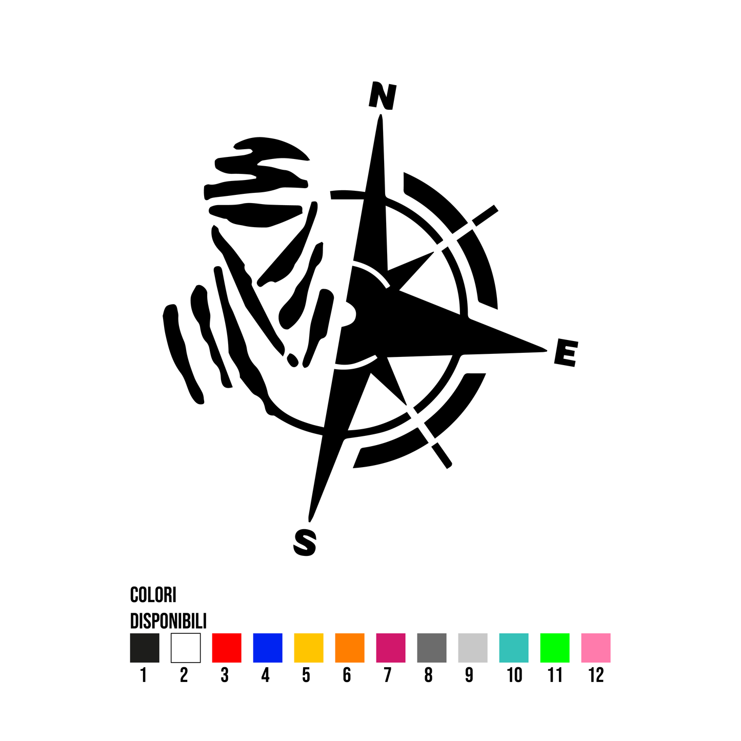 Adesivo Dakar Rosa Dei Venti