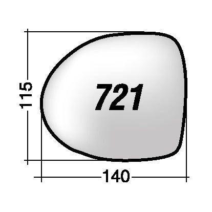 Vetro SPECCHIO RETROVISORE Sinistro SX RENAULT TWINGO 2007-2010