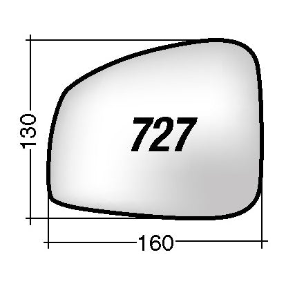 Vetro SPECCHIO RETROVISORE Sinistro SX RENAULT SCENIC X-MOD 2009-