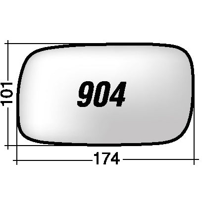 Vetro SPECCHIO RETROVISORE 904 D Destro DX VOLKSWAGEN CADDY 1995-2004