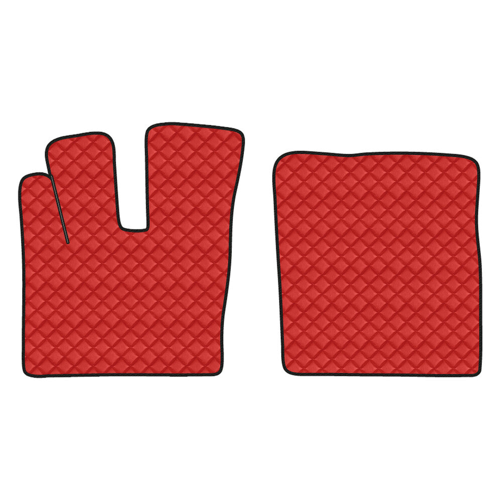 96112 - Coppia tappeti in Skeentex - Rosso - compatibile per Daf XF 106 (07/17>05/21) automatico, manuale, con Webasto, senza Webasto - Daf XF 106 (10/12>06/17) automatico, manuale, con Webasto, senza Webasto