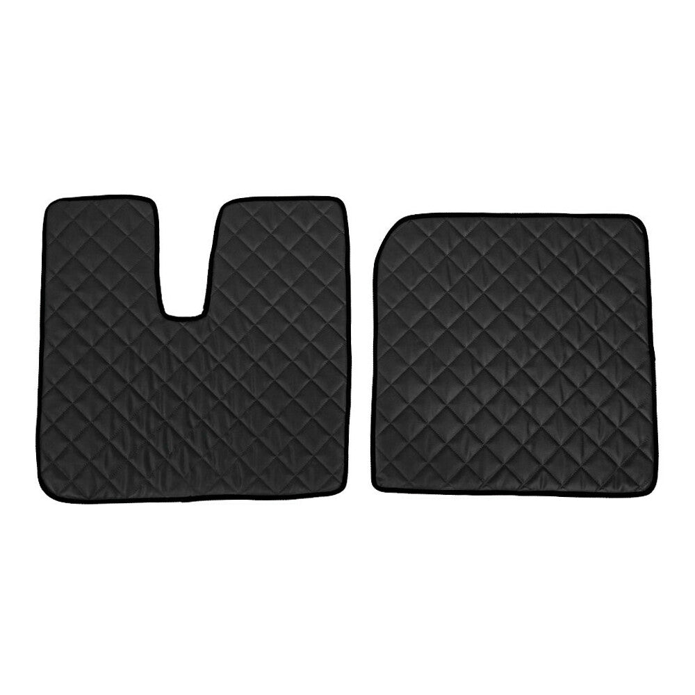 96129 - Coppia tappeti in Skeentex - Nero - compatibile per Man TGX (09/07>12/16) automatico, manuale, 1 cassetto, 2 cassetti