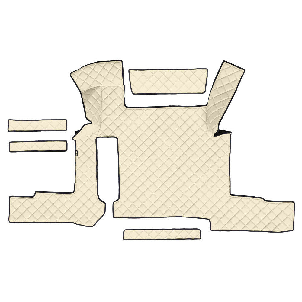 96255 - Tappeto centrale in Skeentex - Panna - compatibile per Man TGX (01/17>06/20) manuale, 2 cassetti