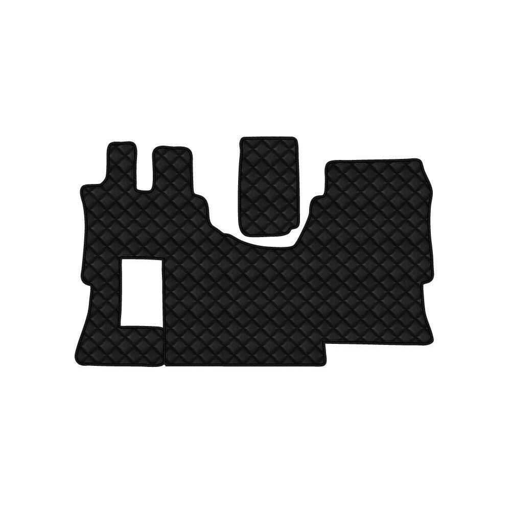 96551 - Tappeto unico in Skeentex - Nero - compatibile per Mercedes Actros MP4 (09/11>09/19) cabina larga, allestimento Star - Mercedes Actros MP5 (10/19>) cabina larga, allestimento Star - Mercedes Actros MP5 L (11/21>) cabina larga, allestimento Star