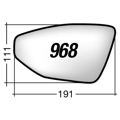 Vetro SPECCHIO RETROVISORE Sinistro SX AUDI A8 2017-