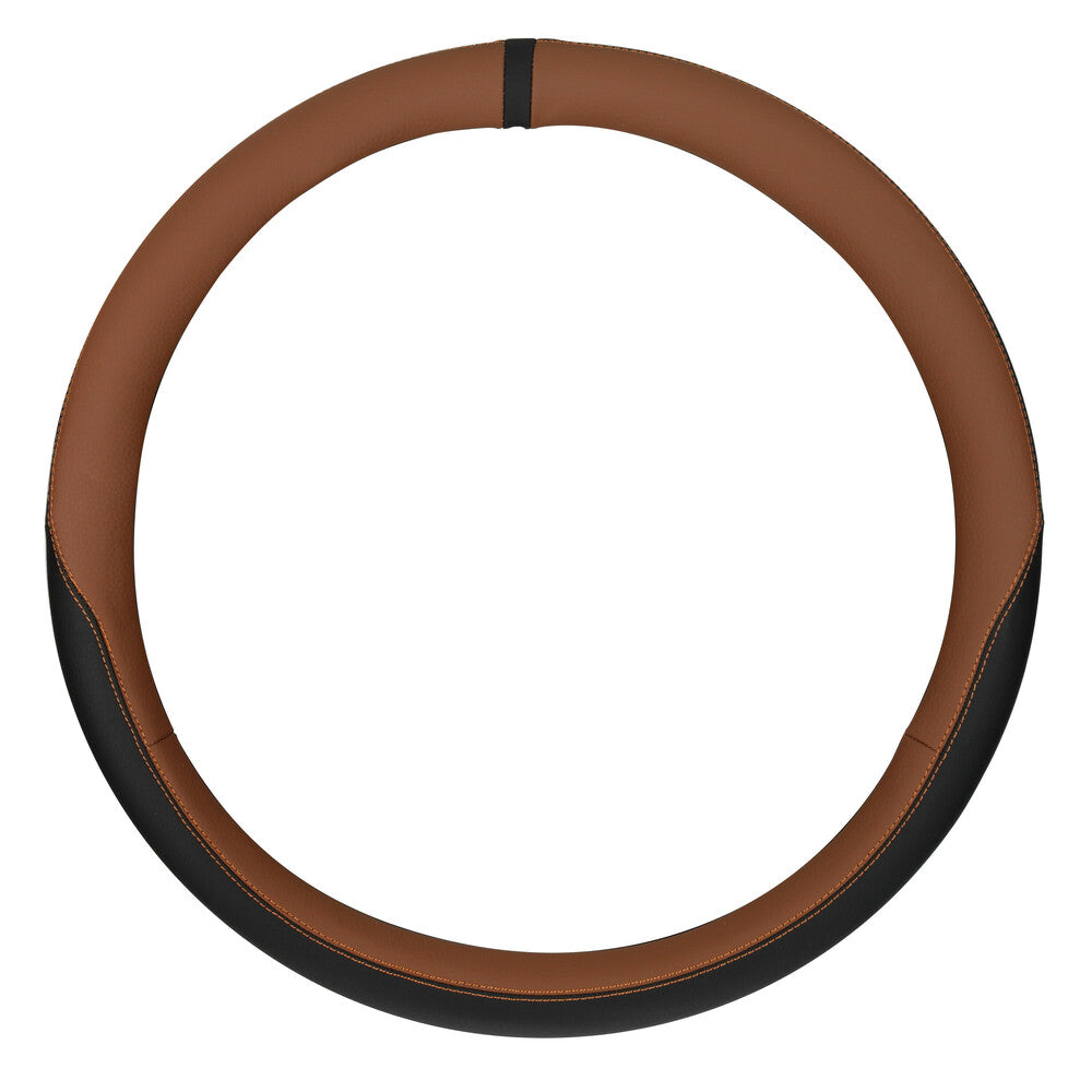 97167 - Club, coprivolante in vero cuoio e skeentex - M - Ø 44/46 cm - Marrone