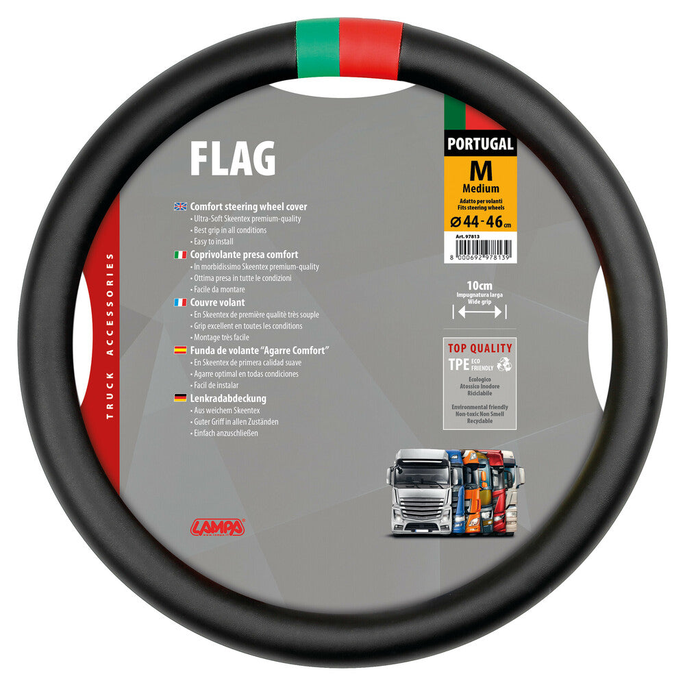 97813 - Flag Portogallo, coprivolante in Skeentex - M - Ø 44/46 cm