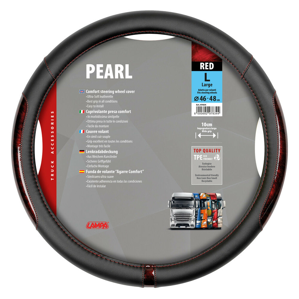 97834 - Pearl Red, coprivolante in Skeentex - L - Ø 46/48 cm