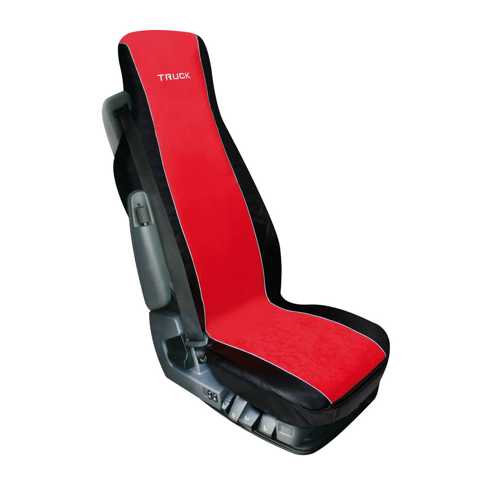 98002 - Elisa, coprisedile in poliestere e Skeentex per camion - Rosso/Nero