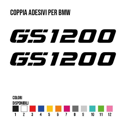Coppia Adesivo BMW 1200 GS - Casco Codone Serbatoio
