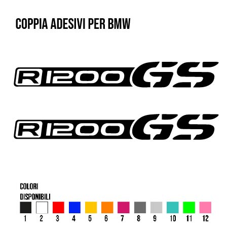 Coppia Adesivo R 1200 GS - Casco Codone Serbatoio