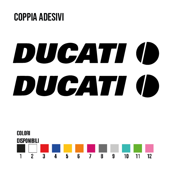 Adesivo Ducati mod. 01 - Serbatoio Fiancate Vasca Codone Casco