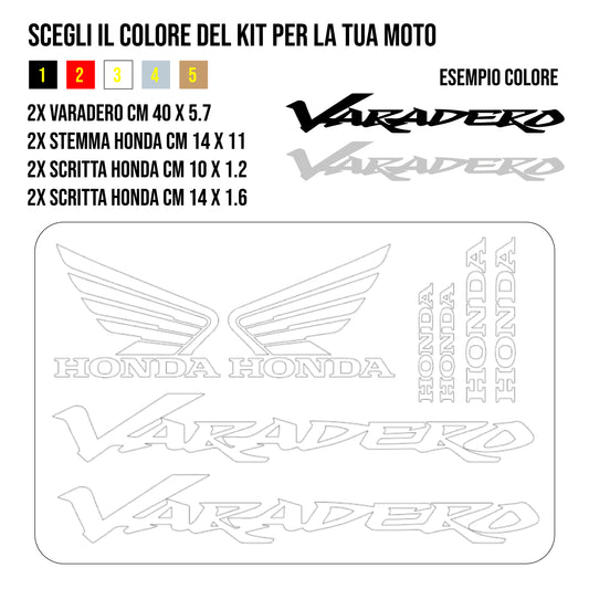 Kit Adesivi Honda Varadero 1000 - 3M - Qualità Italia
