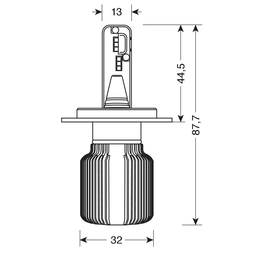 57810 - 9-32V Halo Led Serie 3 Blade - (H4) - 20W - P43t - 2 pz - Scatola
