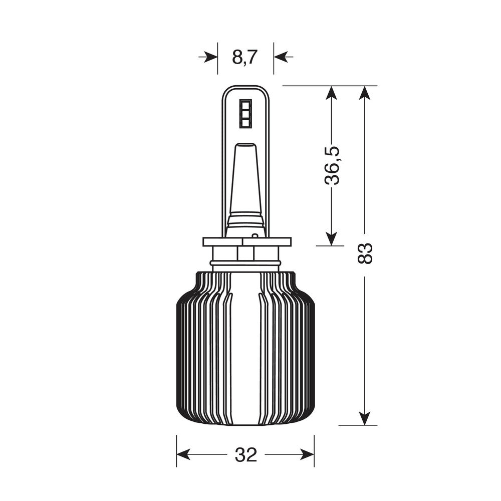 57814 - 9-32V Halo Led Serie 3 Blade - (H1) - 16W - P14,5s - 2 pz - Scatola