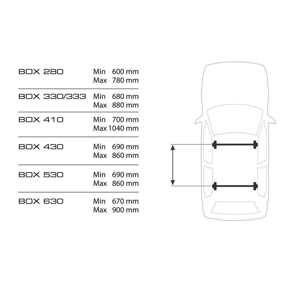 N60001 - Box 330, box tetto in ABS, 330 litri - Argento lucido