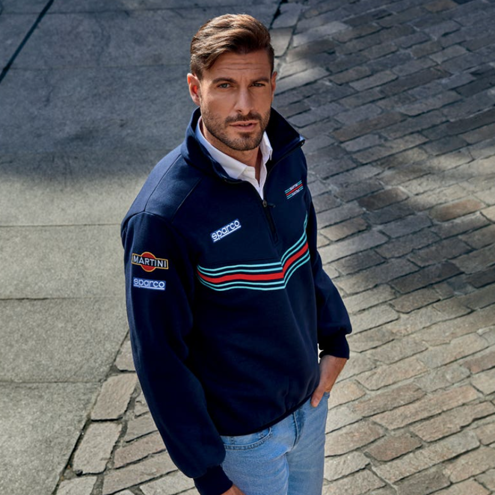 FELPA MEZZA ZIP MARTINI RACING SPARCO