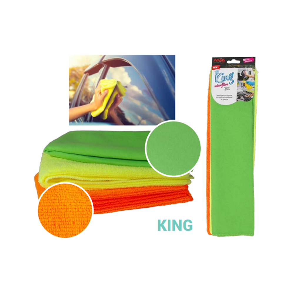 Kit 3 PANNI MICROFIBRA 38X38CM - King