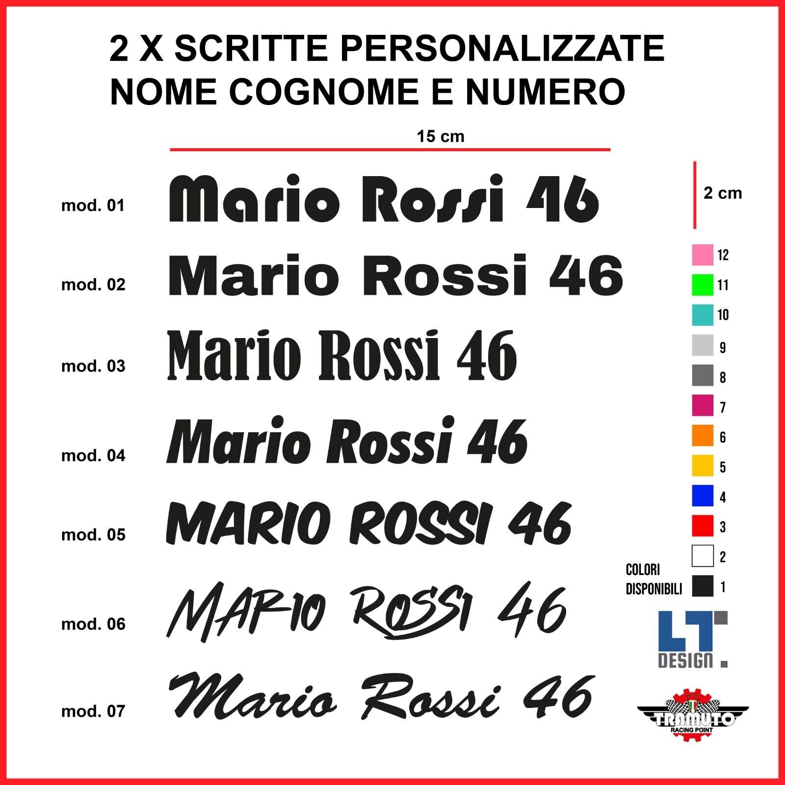 Nome Personalizzato Per Auto E Moto - Foto 2