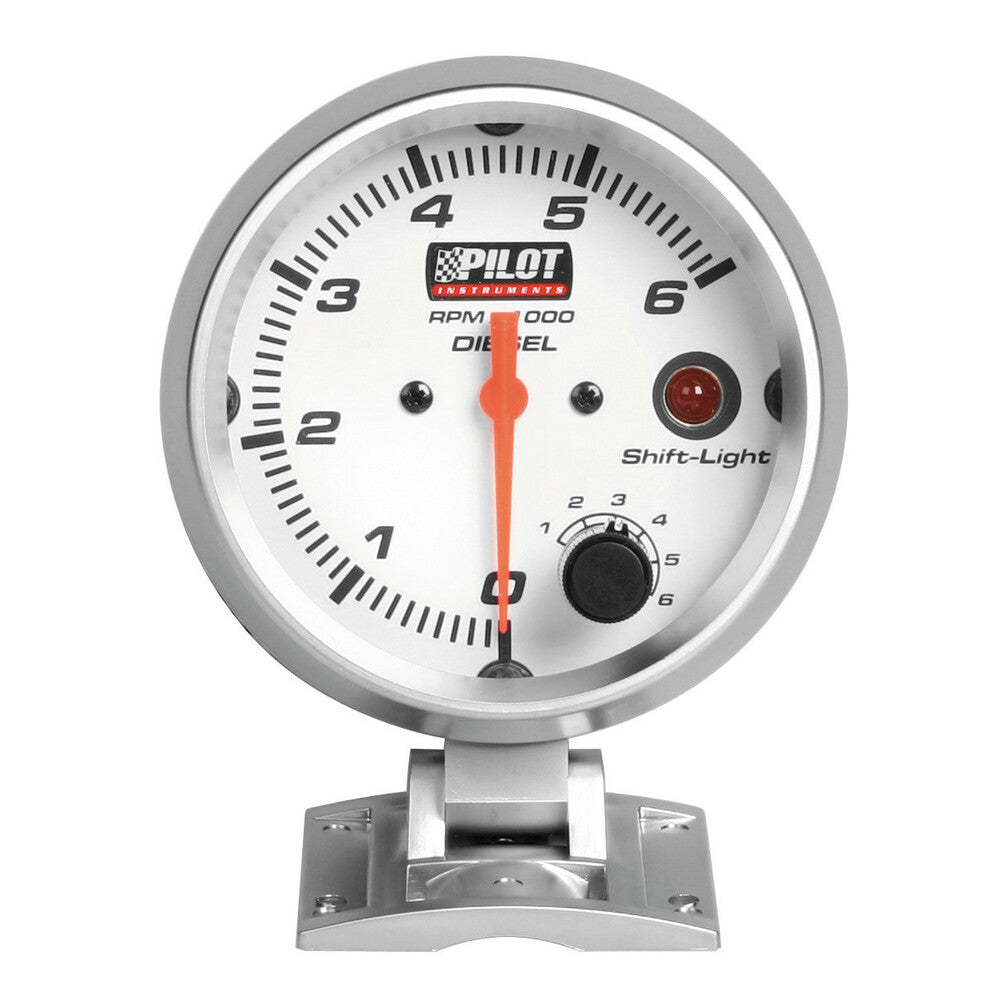 10029 - Contagiri diesel 0-6000 RPM - Ø 3-3/4” (95 mm) - Blue-Light - 4/6/8 cilindri