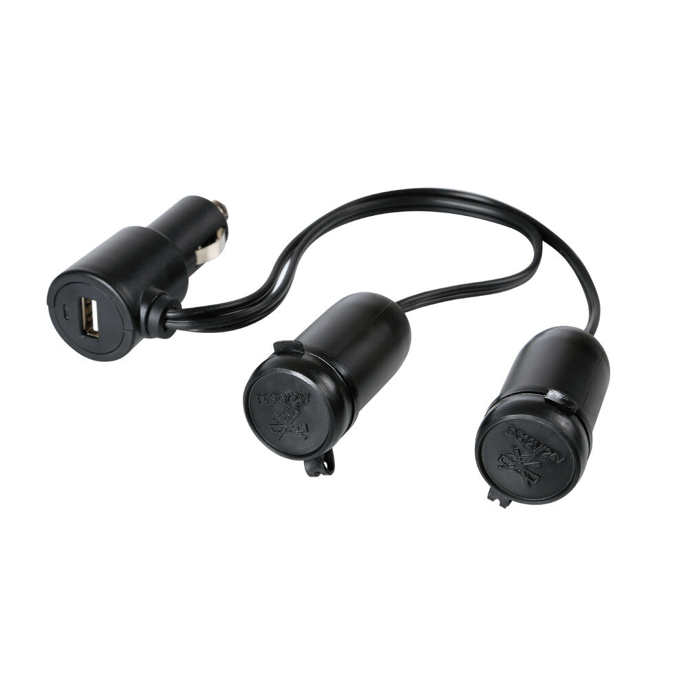 38966 - Presa corrente doppia con USB - 12/24V