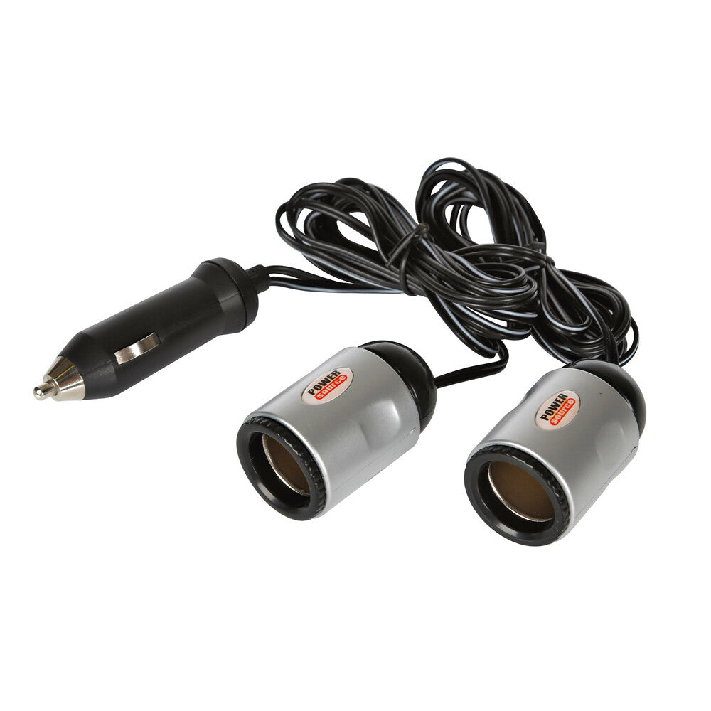 39054 - Presa corrente doppia con prolunga 12/24V