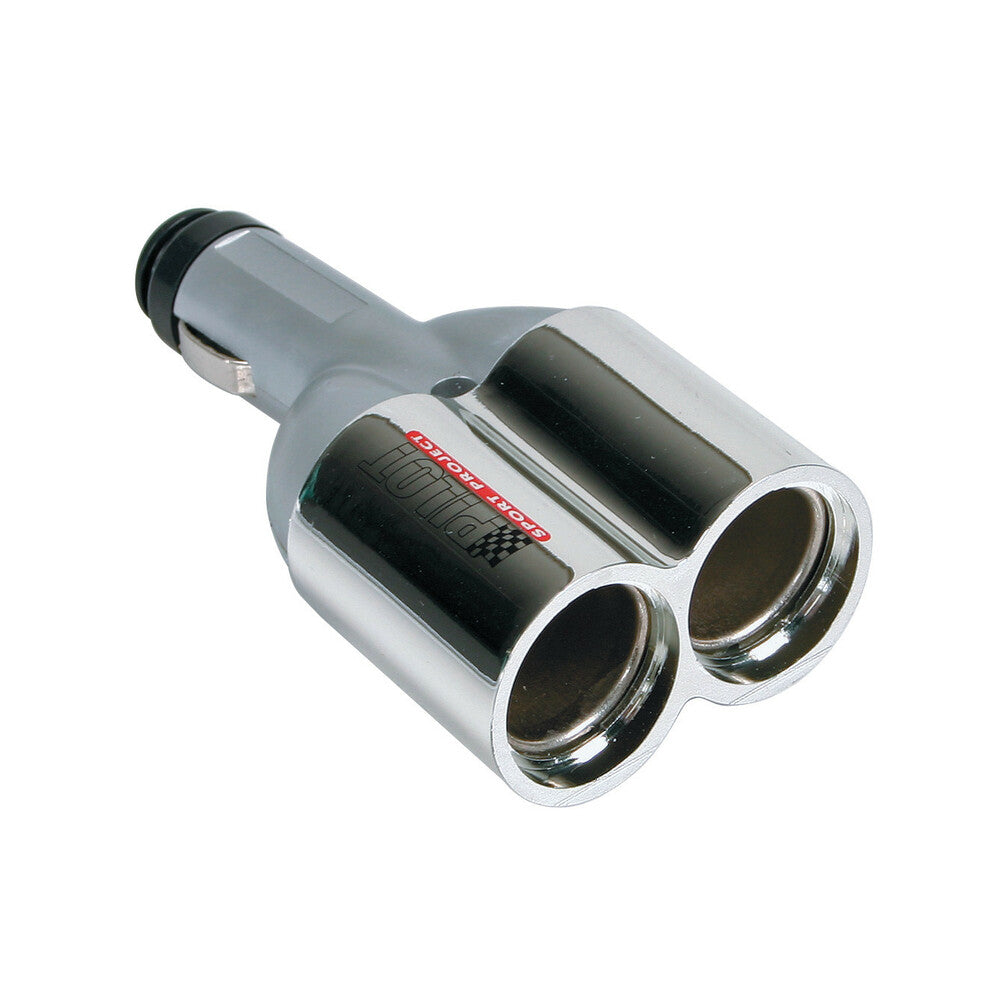 39080 - Dual-Muffler, presa corrente doppia 12/24V