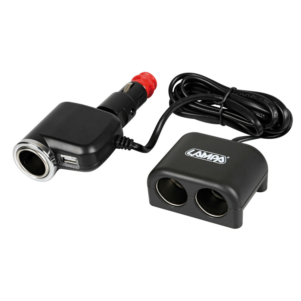 39130 - Duo 3+1, presa accendisigari multipla con USB, 12/24V