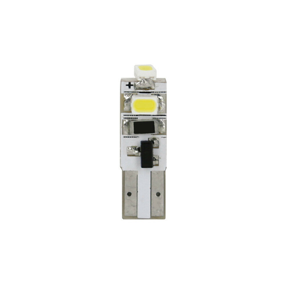 57880 - 12V Hyper-Led 3 - 3 SMD x 1 chip - (T5) - W2x4,6d - 2 pz - D/Blister - Bianco - Doppia polarità