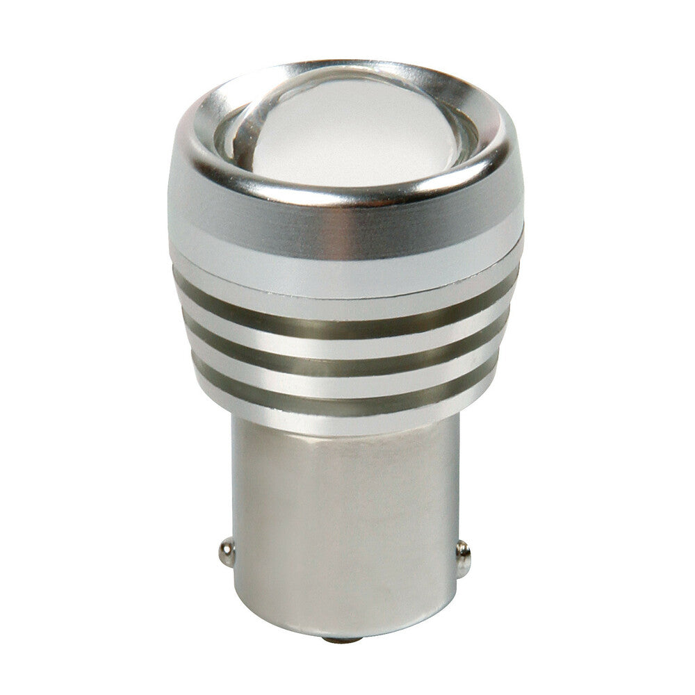 57932 - 12V Led Series - 2 super chips + 3 chips - (P21W) - BA15s - 1 pz - D/Blister - Bianco