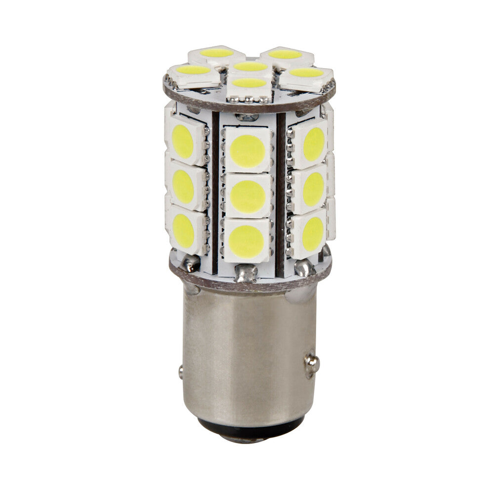 57936 - 12V Hyper-Led 81 - 27 SMD x 3 chips - (P21/5W) - BAY15d - 1 pz - D/Blister - Bianco