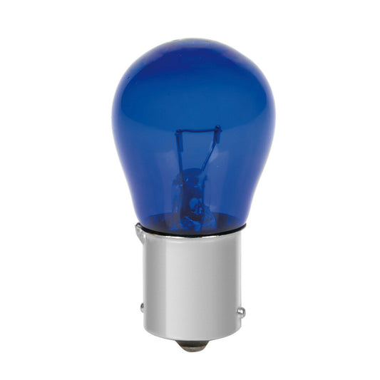 58074 - 12V Blue Dyed Glass, Lampada 1 filamento - (P21W) - 21W - BA15s - 2 pz  - D/Blister