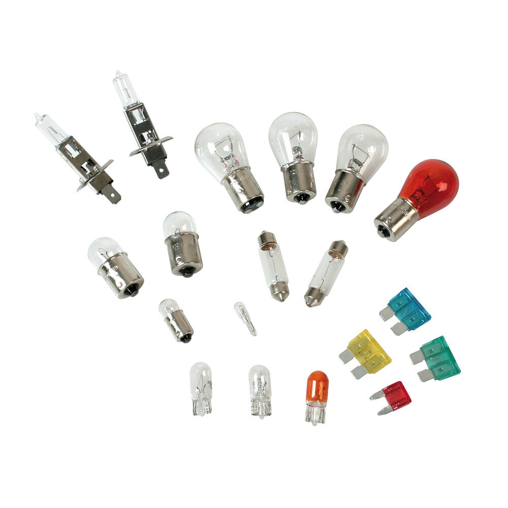 58161 - Kit lampade di ricambio 19 pz, alogena 2x H1 - 12V