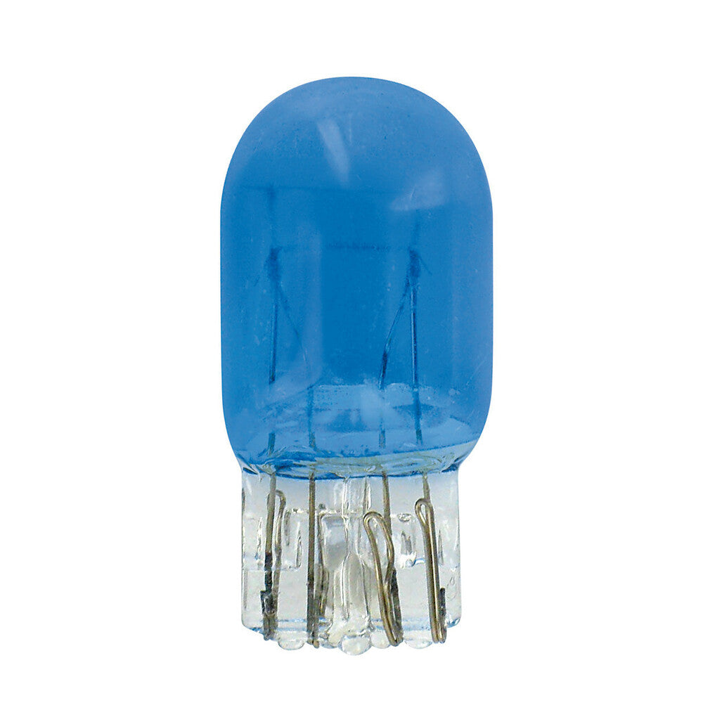58313 - 12V Lampada con zoccolo vetro Blu-Xe 2 filamenti - (W21/5W) - 21/5W - W3x16q - 2 pz - D/Blister
