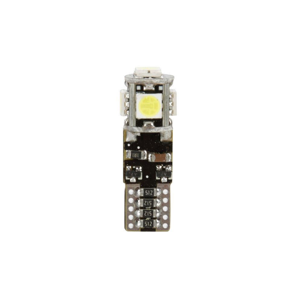 58385 - 12/30V Led series - 5 Led SMD - (T10) - W2,1x9,5d - 2 pz - Scatola - Bianco - Doppia polarità - Resistenza incorporata