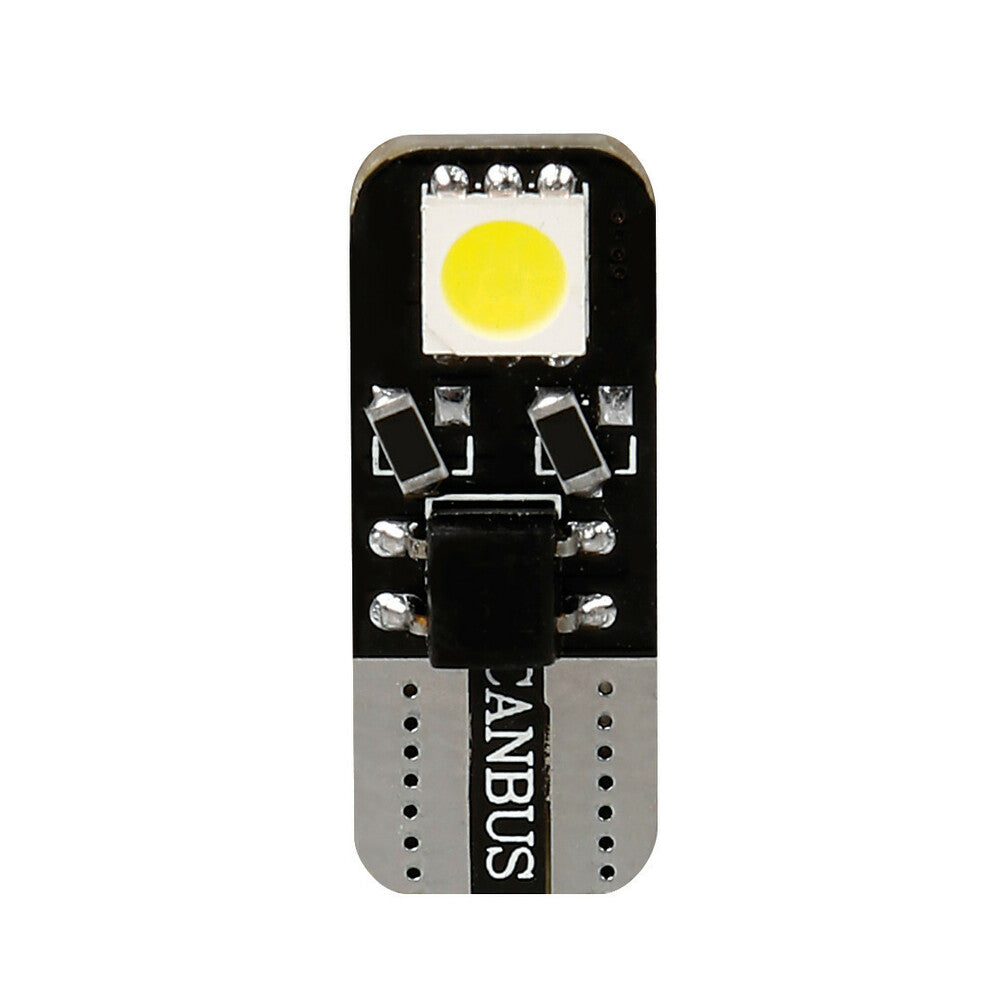 58461 - 12V Hyper-Led 6 - 2 SMD x 3 chips - (T10) - Bifocus - W2,1x9,5d - 2 pz - D/Blister - Bianco - Doppia polarità - Resistenza incorporata