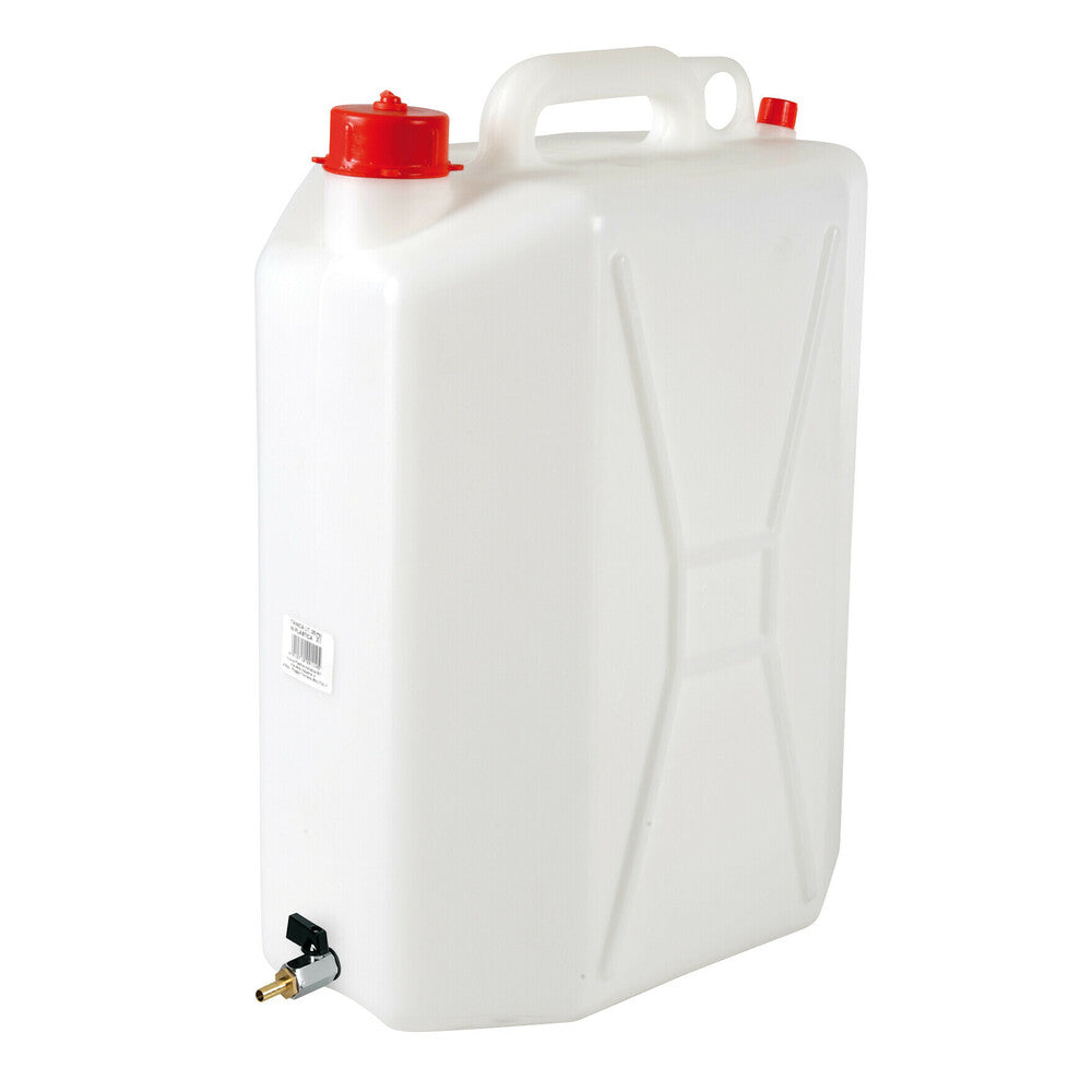 66969 - Tanica in polietilene con rubinetto in metallo - 25 L - Verticale