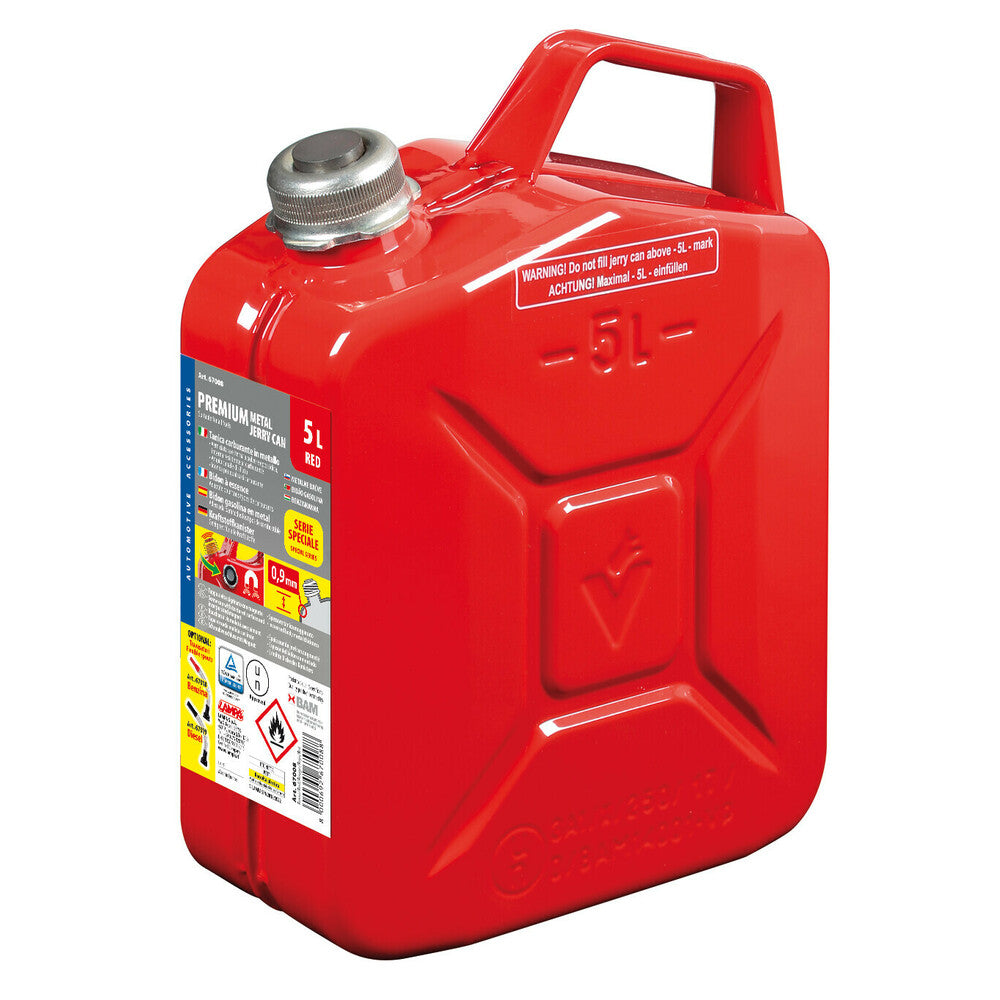 67008 - Premium, tanica carburante in metallo - 5 L - Rosso