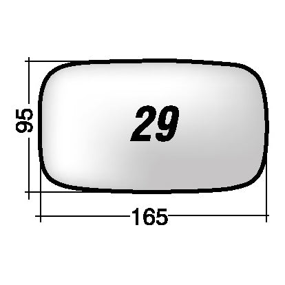 Vetro SPECCHIO RETROVISORE Destro DX FIAT PALIO 1996-2000