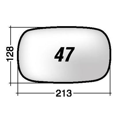 Vetro SPECCHIO RETROVISORE Sinistro/Destro FIAT DOBLO' 2001-2009