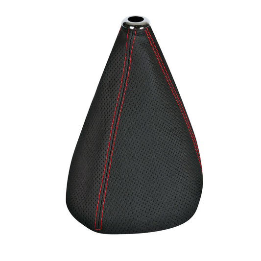 05046 - Premium Sport, cuffia leva cambio in pelle perforata - Nero/Rosso