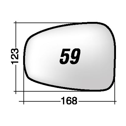 Vetro SPECCHIO RETROVISORE Sinistro SX ALFA ROMEO 159 2005-2012