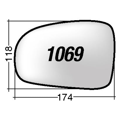 Vetro SPECCHIO RETROVISORE Sinistro SX TOYOTA IQ 2009-