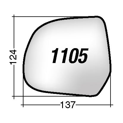 Vetro SPECCHIO RETROVISORE Destro DX DACIA LODGY 2012-