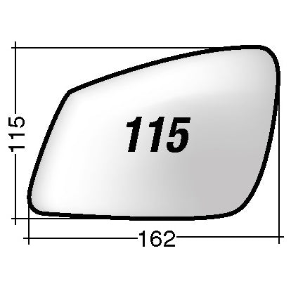 Vetro SPECCHIO RETROVISORE Destro DX BMW SERIE 2 2013-