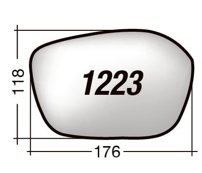 Vetro SPECCHIO RETROVISORE ASF1223S Sinistro SX Asferico HONDA CIVIC 2022-