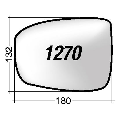 Vetro SPECCHIO RETROVISORE Destro DX HYUNDAI IX 20 2010-