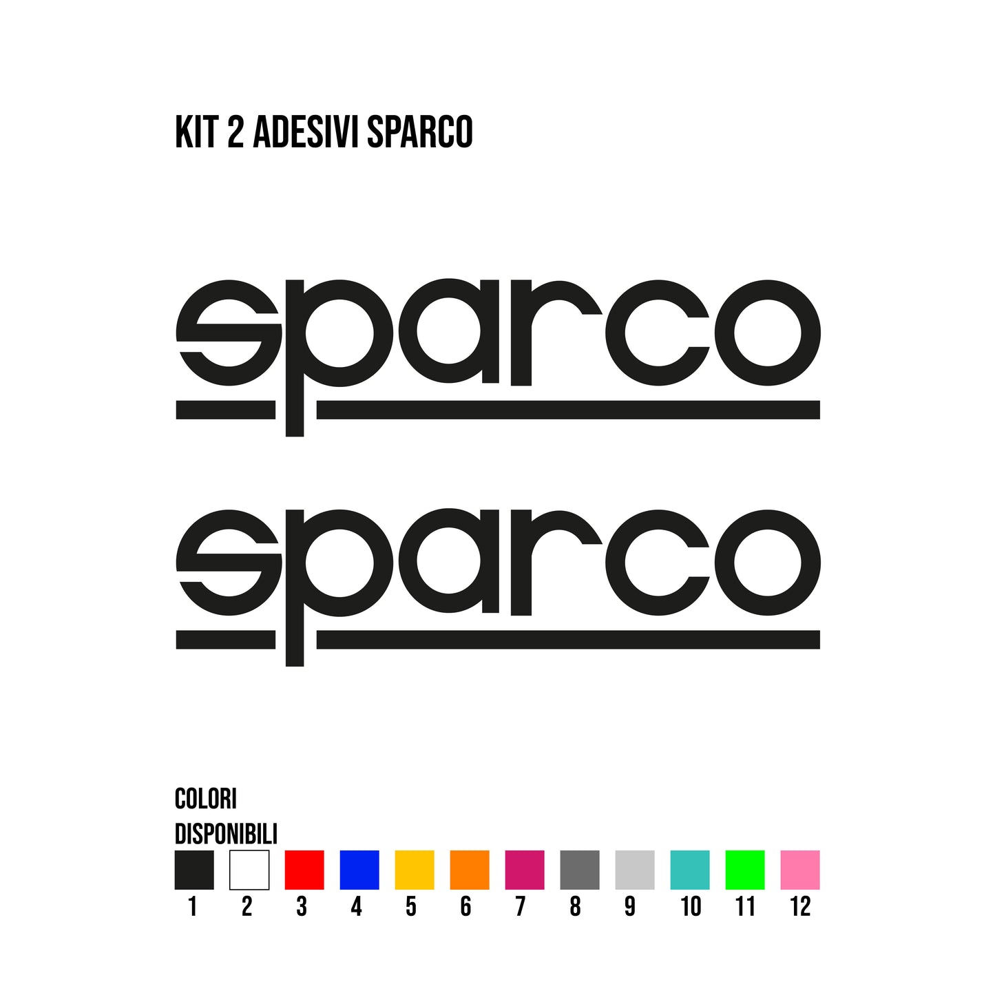 Adesivi Kit 2 x Sparco